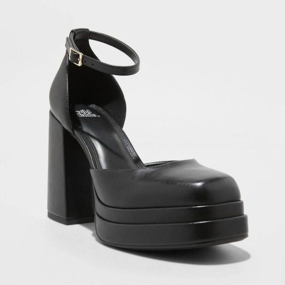 wild fable Black Platform Mary Jane Heels